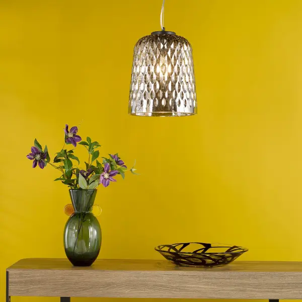 Varius Matt Black & Smoked Glass Single Pendant