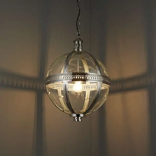 Vienna 410mm Nickle Plated Brass Pendant