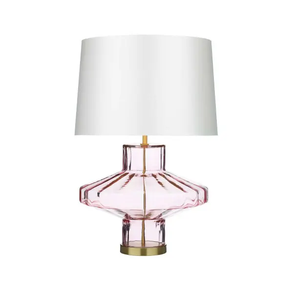 Vienna Pink Glass Table Lamp