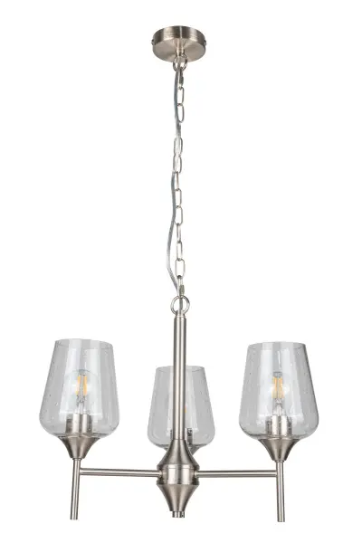Vino 3 Light Satin Chrome Pendant