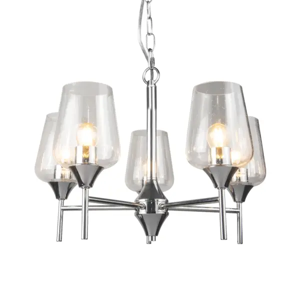Vino 5 Light Polished Chrome Pendant