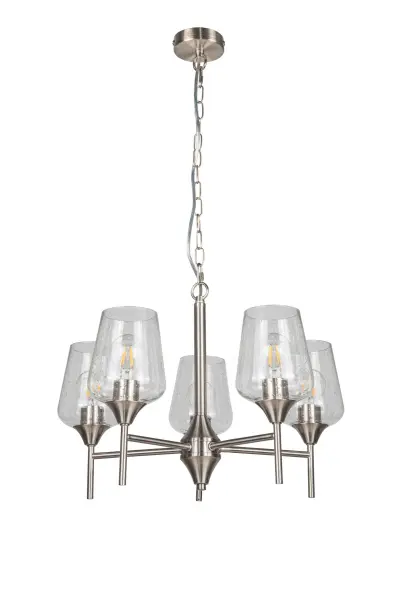 Vino 5 Light Satin Chrome Pendant