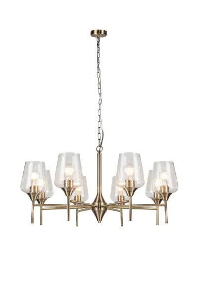 Vino 8 Light Antique Brass Pendant