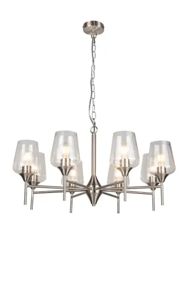 Vino 8 Light Satin Chrome Pendant