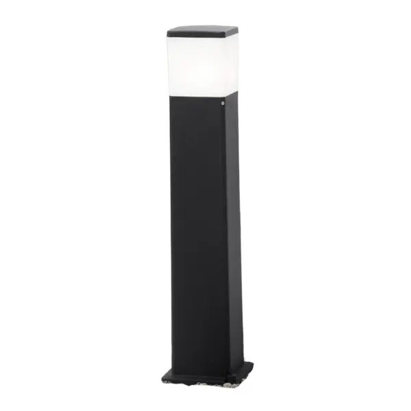 Virgilio 800mm Black Bollard with Opal Lens