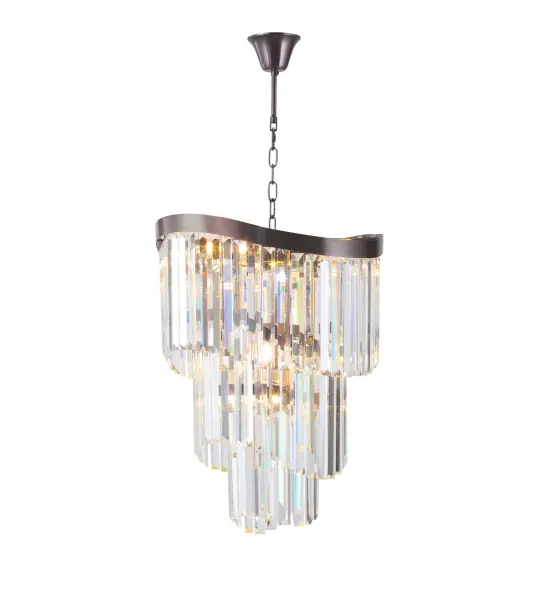 Waverly 6 Light Brushed Black Chrome Chandelier