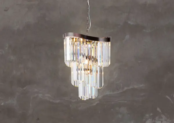 Waverly 6 Light Brushed Black Chrome Chandelier
