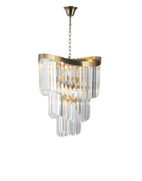 Waverly 6 Light Satin Brass Chandelier