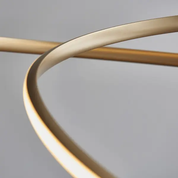 Spiral Large LED Gold Pendant
