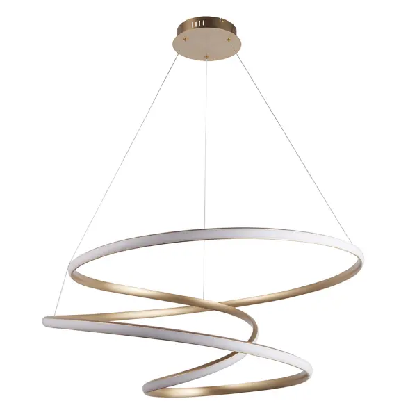 Spiral Large LED Gold Pendant