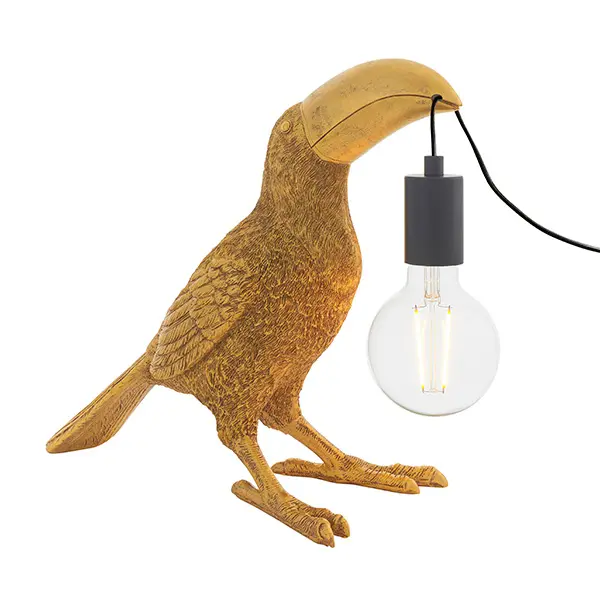Novelty Gold Toucan Table Lamp
