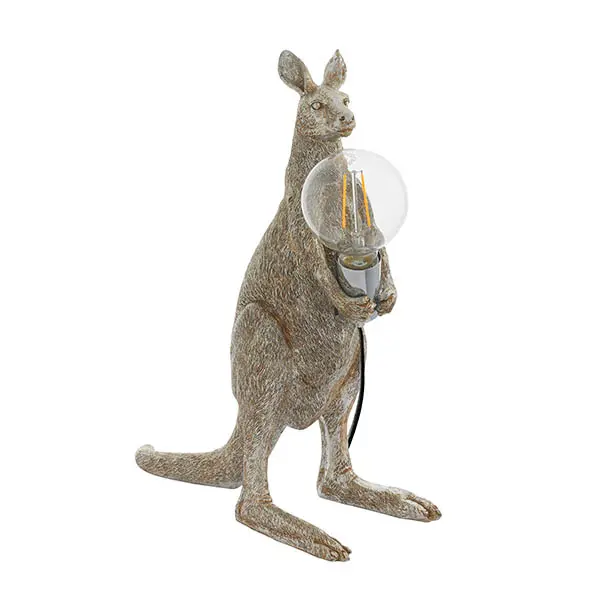 Novelty Silver Kangaroo Table Lamp