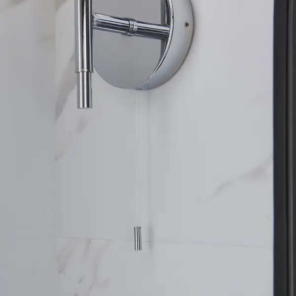Modern Single Wall Light in Polished Chrome