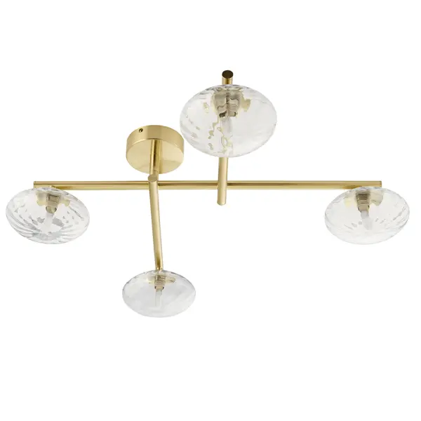 Andy Satin Brass 4 Light Semi Flush IP44