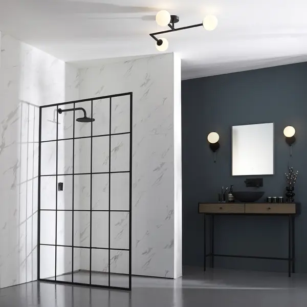 Stylish Black Angled Semi Flush Light