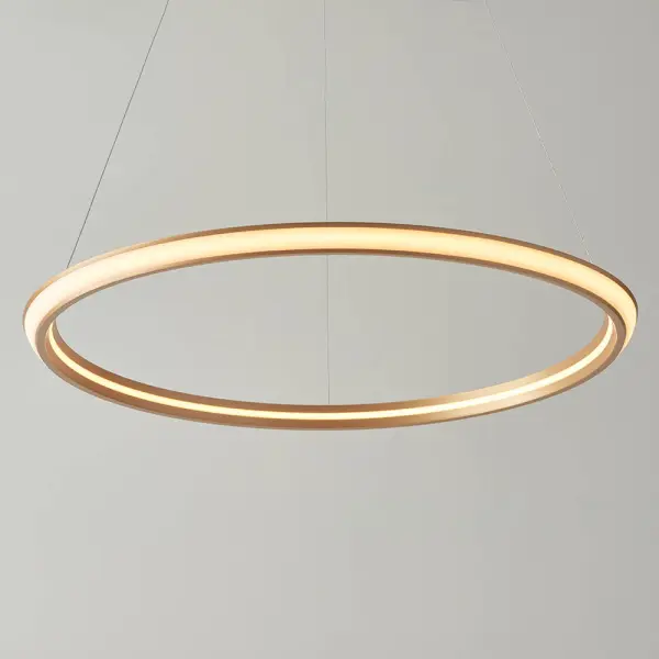 Satin Gold LED Ring Pendant