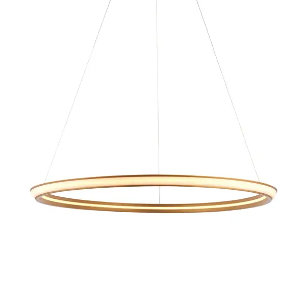 Satin Gold LED Ring Pendant