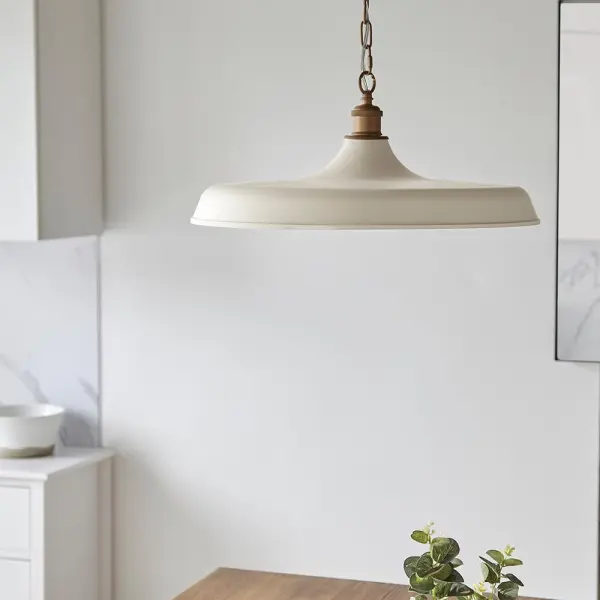 Marie Warm White & Satin Brass Single Pendant