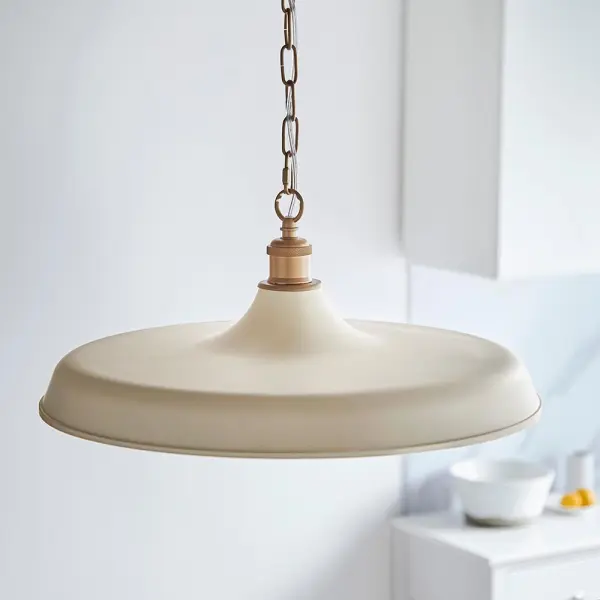 Marie Warm White & Satin Brass Single Pendant
