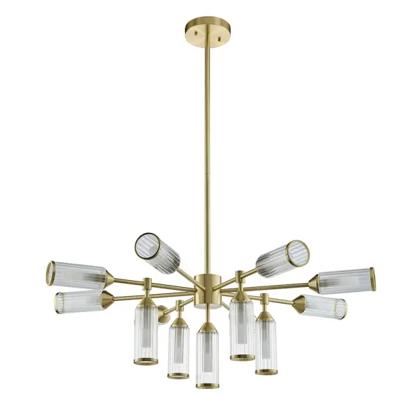 Sally 13 Light Ceiling Pendant in Satin Brass