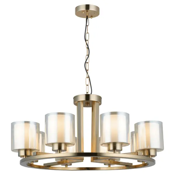 Yara Round Antique Brass 8 Light Pendant