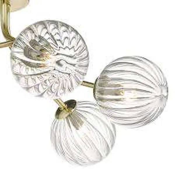 Yiska 6lt Semi-Flush Gold & Glass