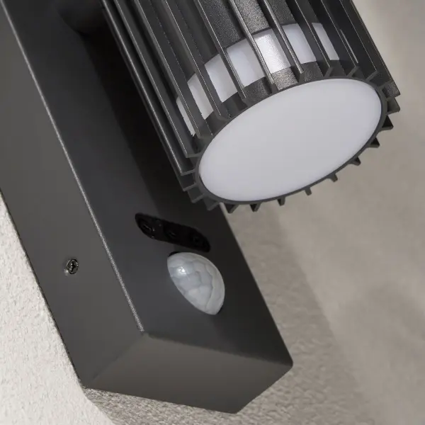 Muto Up & Down Anthracite Wall Light with PIR