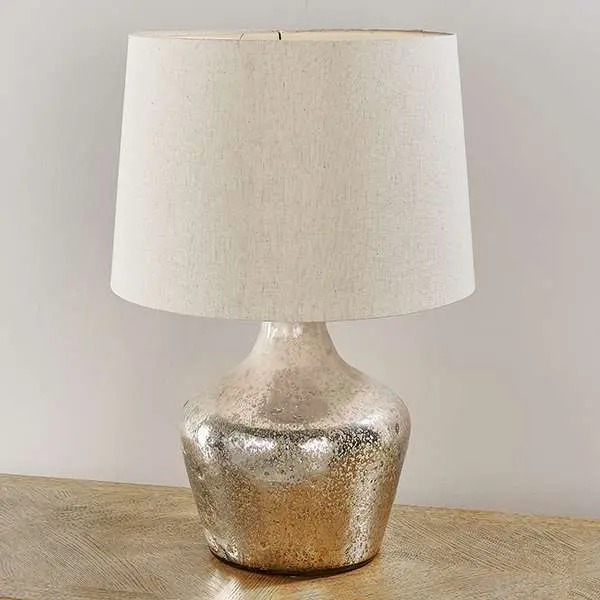 Meteora Vintge White Table Lamp C/W Shade