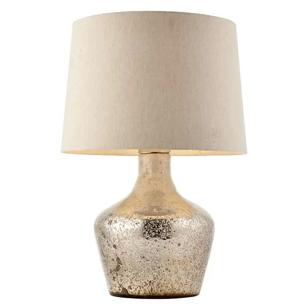 Meteora Vintge White Table Lamp C/W Shade