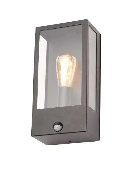 Minerva PIR Outdoor Lantern in Black