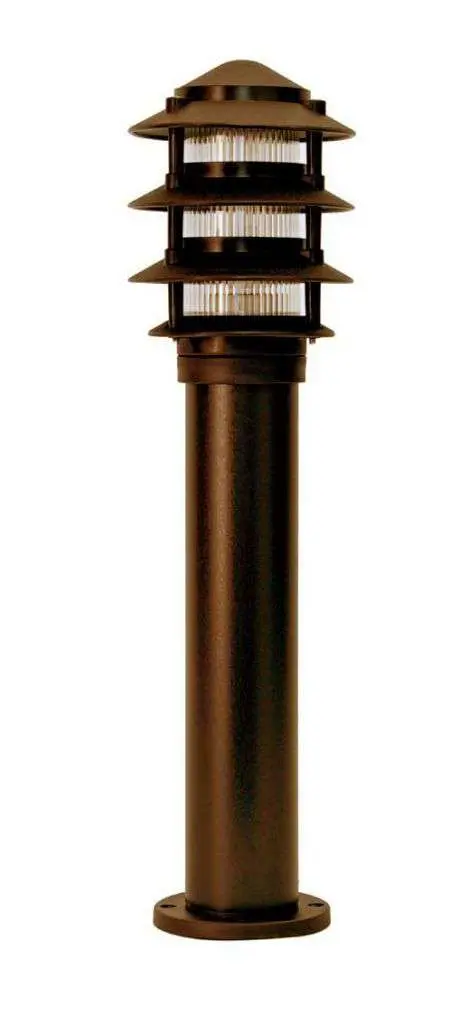 Minilite Louvered 510mm Bronze Duralighting Non Rust Bollard Light