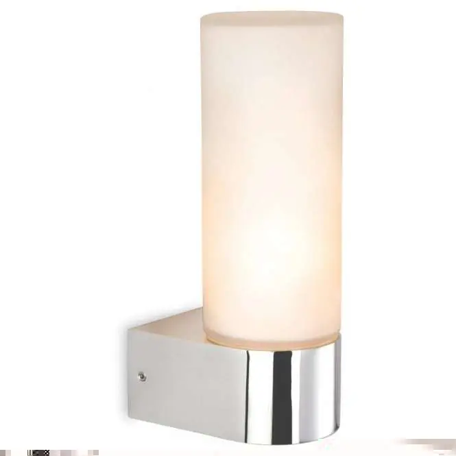 Reno Bathroom Wall Light in Chrome with Opal Glass IP44