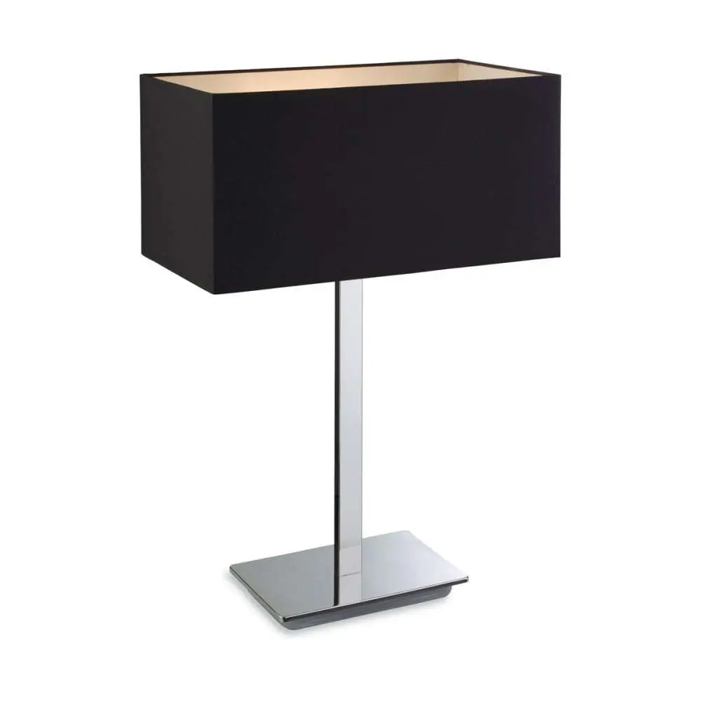 Modern Chrome Black Table Light Fitting