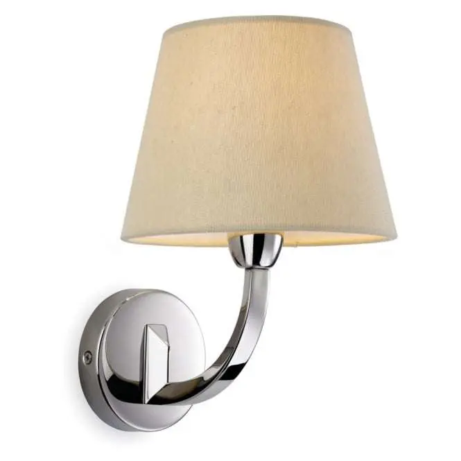 Modern Polished Steel Candle Cream Wall Light