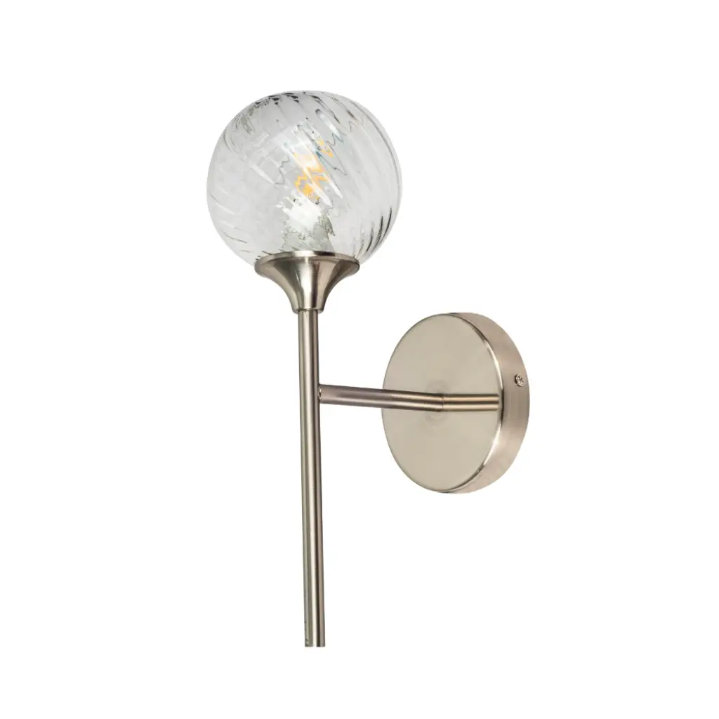 Mona Satin Chrome Wall Light