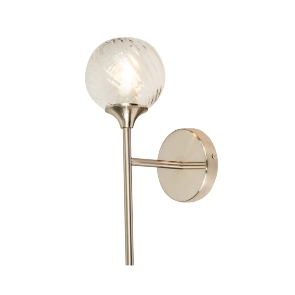 Mona Satin Chrome Wall Light
