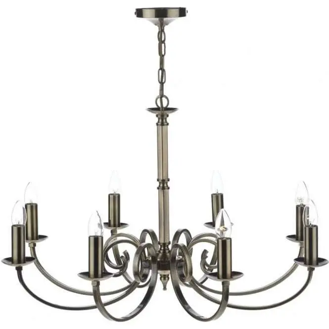 Murray 8 Light Dual Mount Pendant Antique Brass