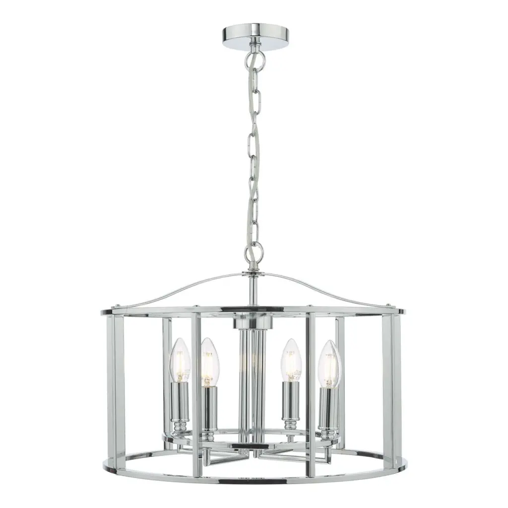 Myka 4 Light Polished Chrome Lantern