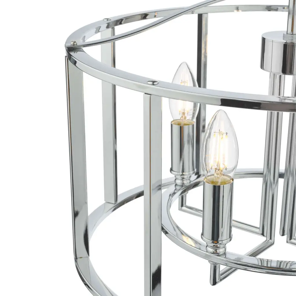 Myka 4 Light Polished Chrome Lantern
