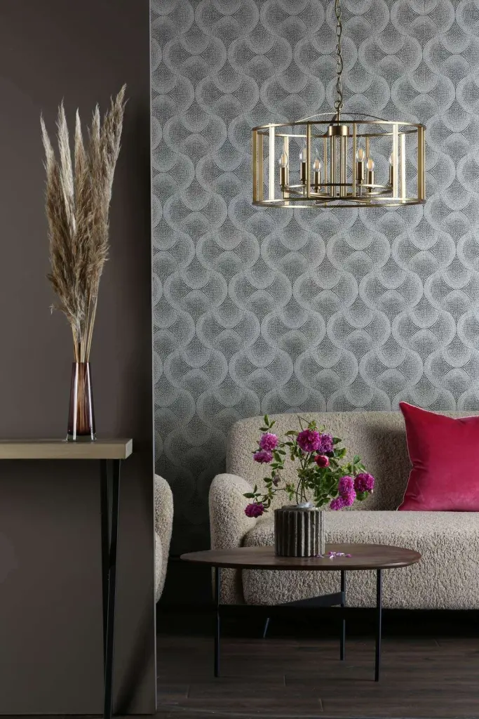 Myka 6 Light Brushed Brass Lantern