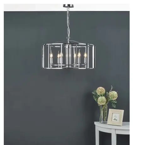 Myka 6 Light Pendant Polished Chrome