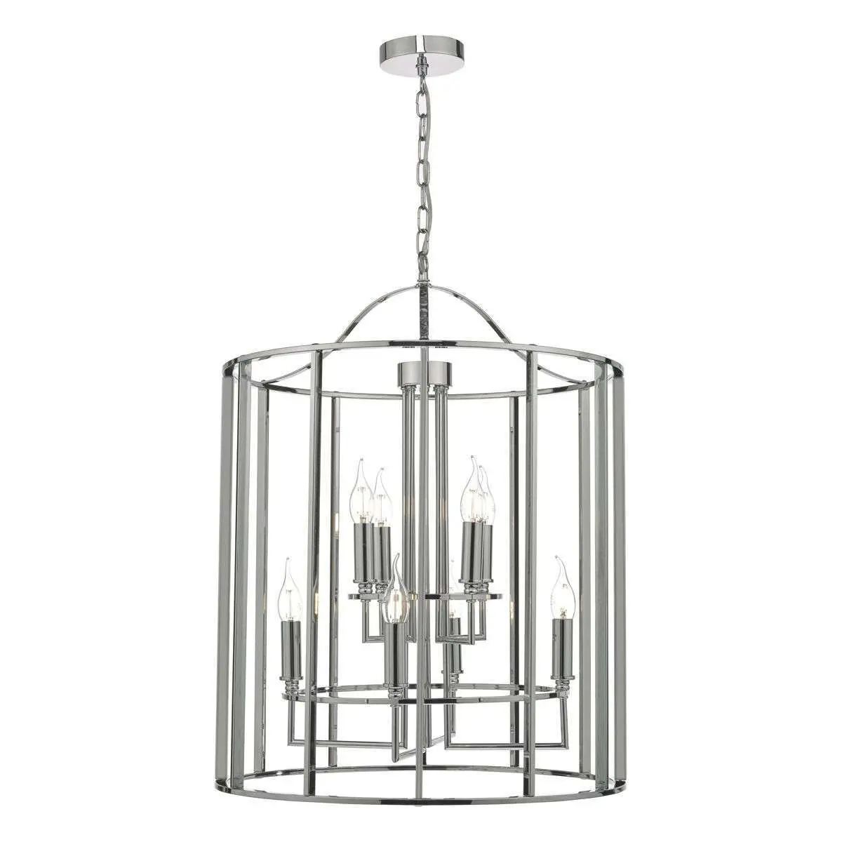 Myka 8 Light Polished Chrome Lantern