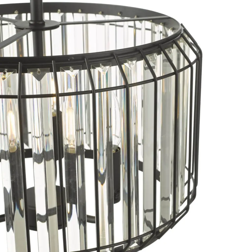 Naeva 3 Light Black Crystal Pendant