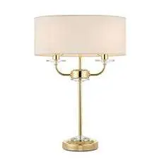 Nixon Polished Brass 2 Light Table Lamp