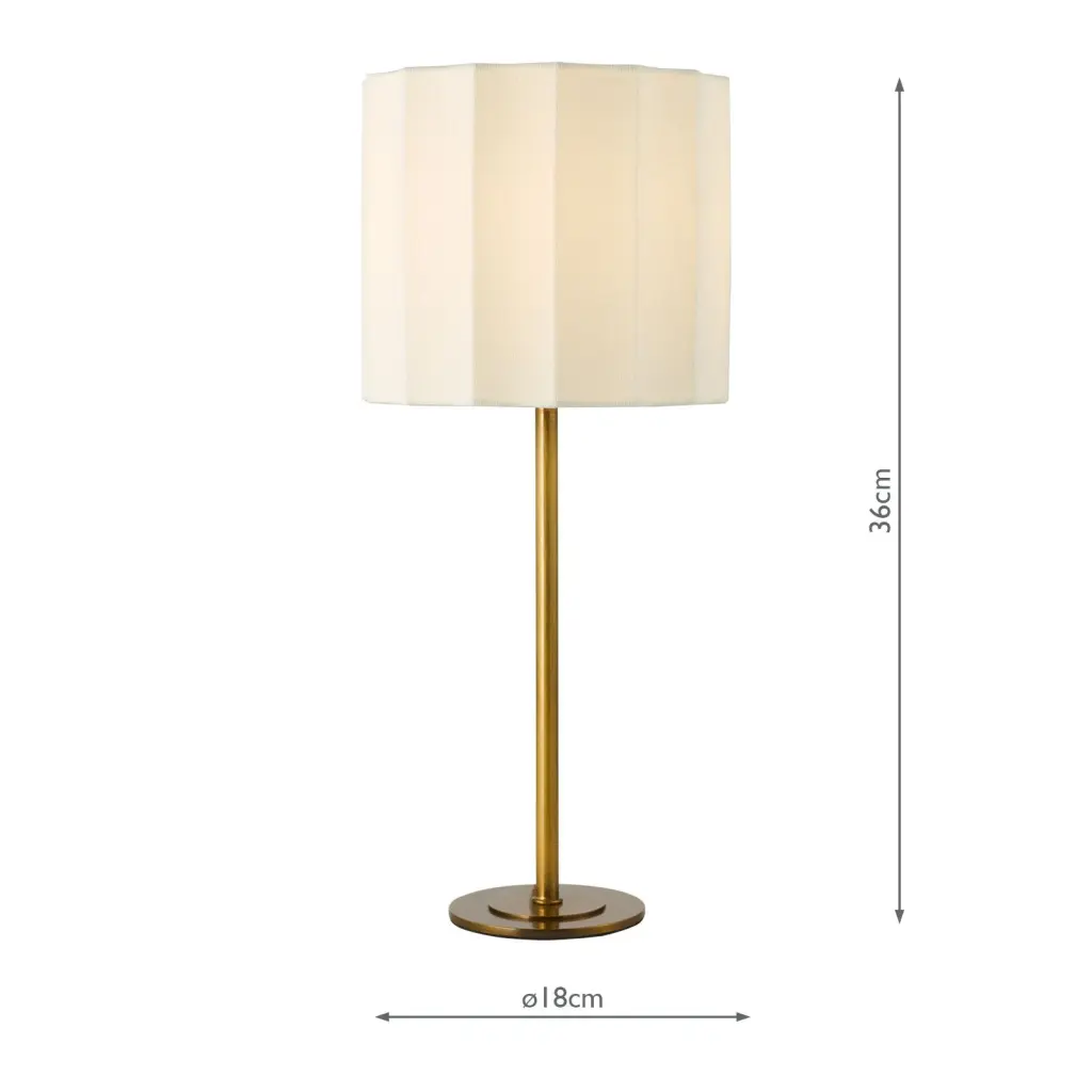 Noura Bronze Table Lamp C/W Ivory Shade