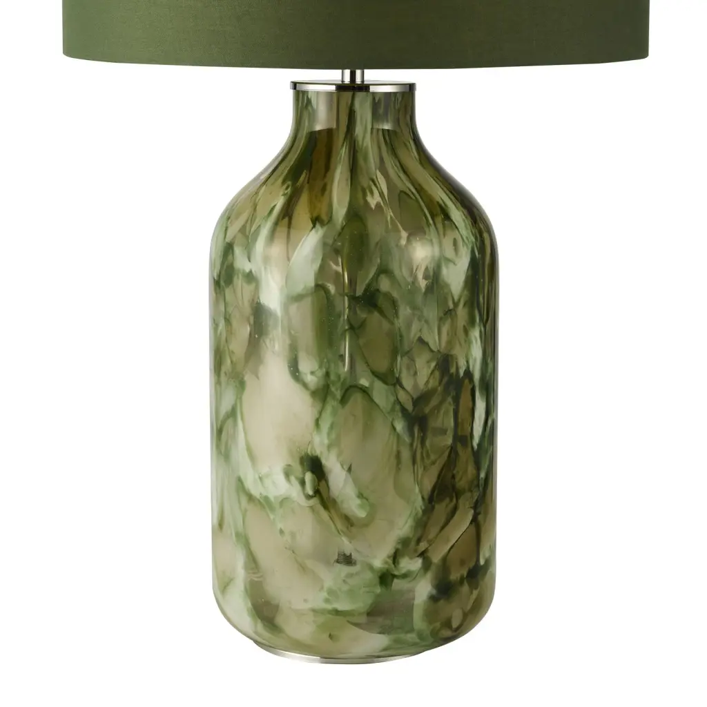 Nuria Green Table Lamp C/W Shade