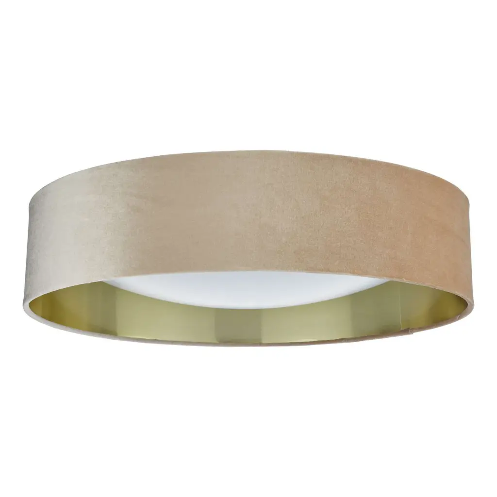 Nysa 2 Light 60cm Flush Fitting with Taupe Velvet Shade