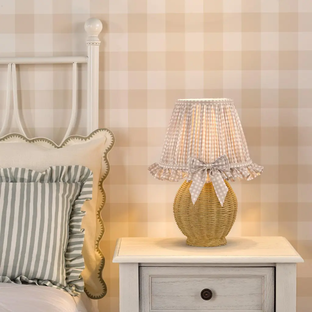 Omer Taupe Table Lamp C/W Shade