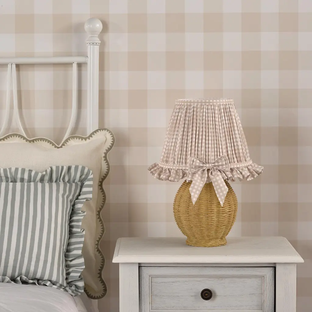 Omer Taupe Table Lamp C/W Shade