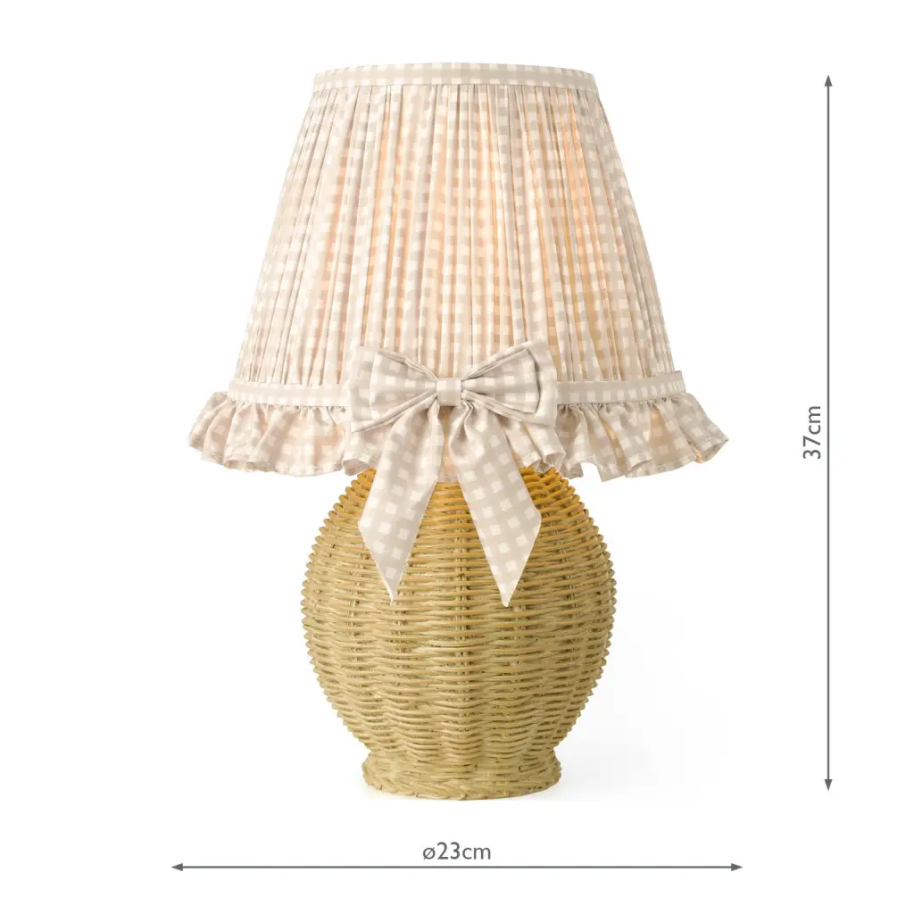 Omer Taupe Table Lamp C/W Shade